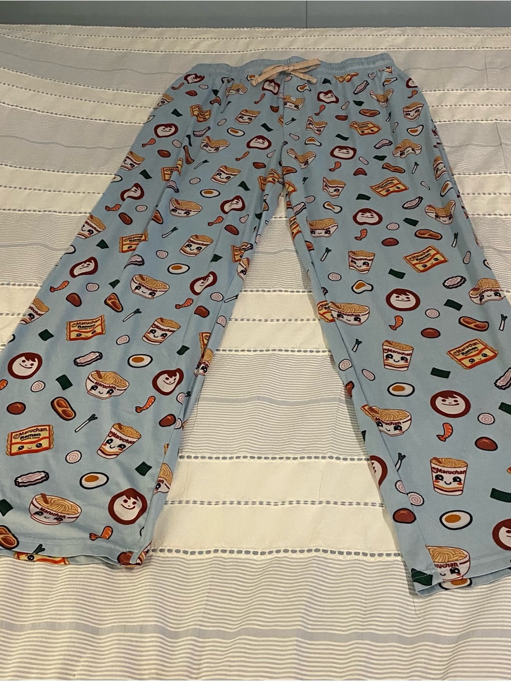 MAD Engine Light Blue Ramen Print Pajama Pants